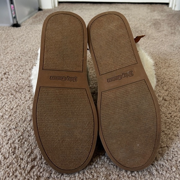 Juicy Couture Cognac Tan King Flat Heel Faux Fur Trim Winter Boots Size 8 - Picture 8 of 14